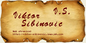Viktor Sibinović vizit kartica